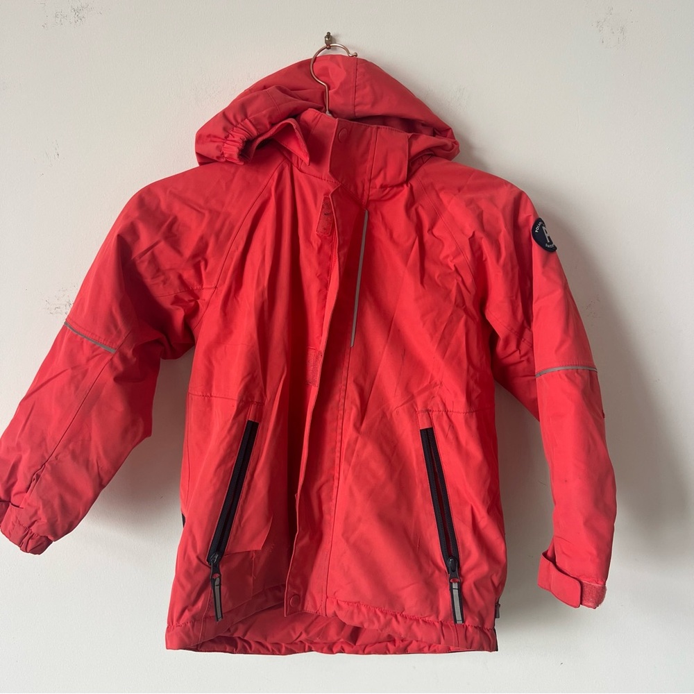 Polarn O. Pyret Bright Red Hooded Puffer Jacket